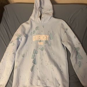 Cotton Blue Givenchy Hoodie Size L USED